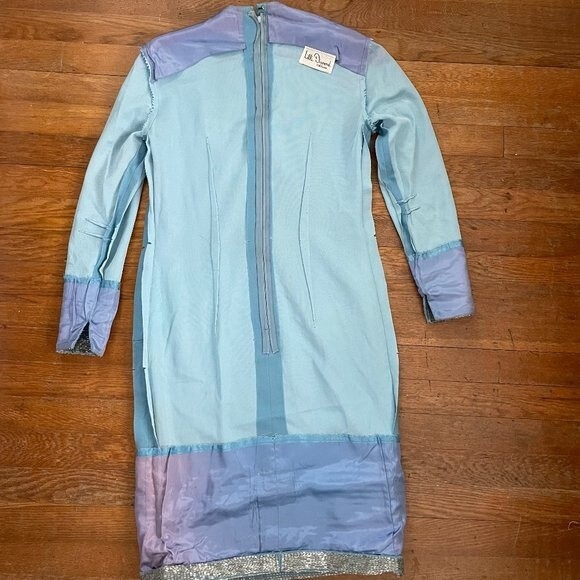 Vintage Lilli Diamond California Boho Sequin Long Sleeve Women Dress - Picture 13 of 15